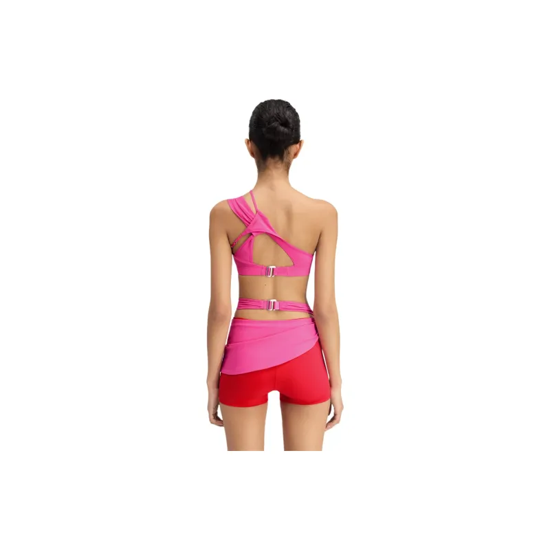 Jacquemus X Nike La Brassière Drapée Sports Bra Dark Pink-3