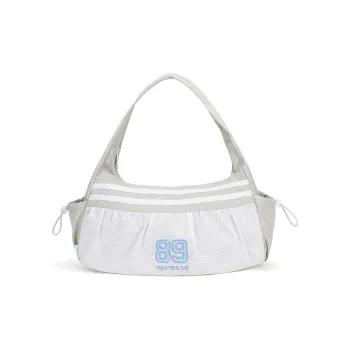 VANWALK Nylon Cloud Bag, Shoulder Bag Large Size Women's Black/White/Red