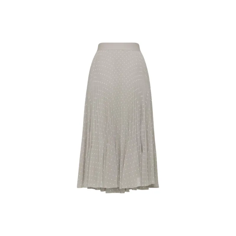 ARITZIA Wilfred New Twirl Pleated Skirt Casual Long Skirts Women's Ashen Light Birch/Grayish Birch Wood Color-1