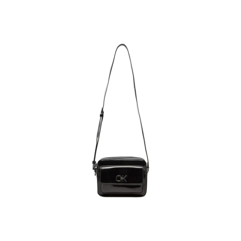 CALVIN KLEIN Artificial Leather Faux Leather Crossbody Bag, Shoulder Bag Trumpets Women's Black-2