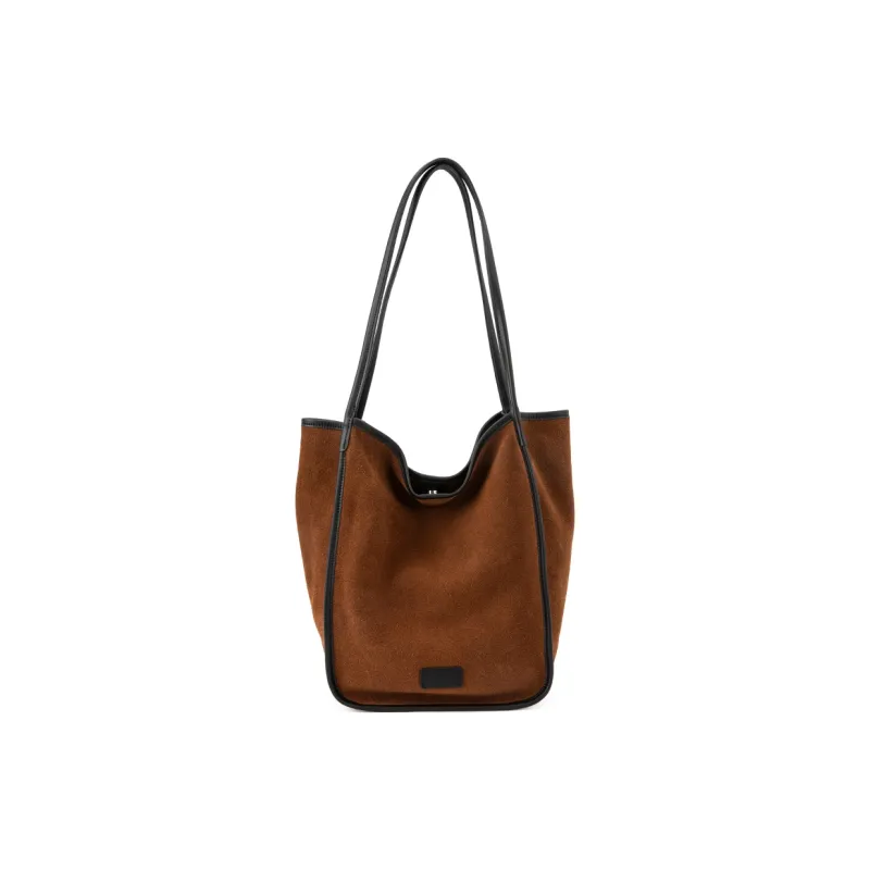 VENOF Cow Leather Tote Bag Shopping Bag Shoulder Bags Medium Size Women's Coffee/Rebrown/Royal Red-7