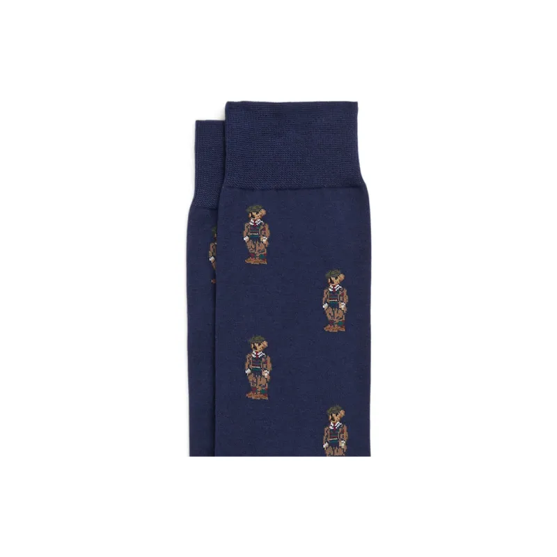 Polo Ralph Lauren Mid-Calf Socks Men's 1 Pack Navy-1