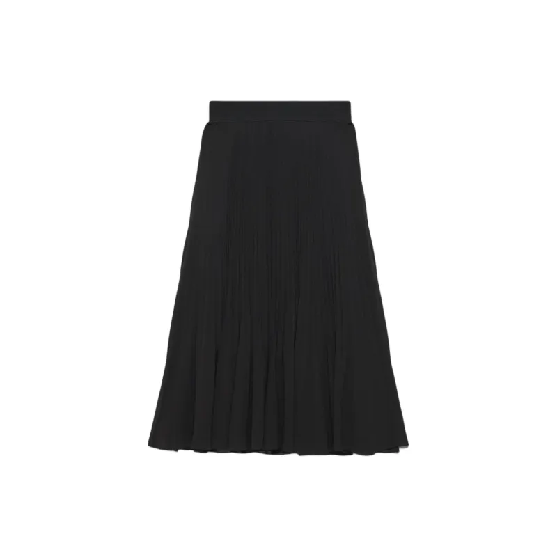 ARITZIA Wilfred New Twirl Pleated Skirt Casual Long Skirts Women's BLACK/Black-1