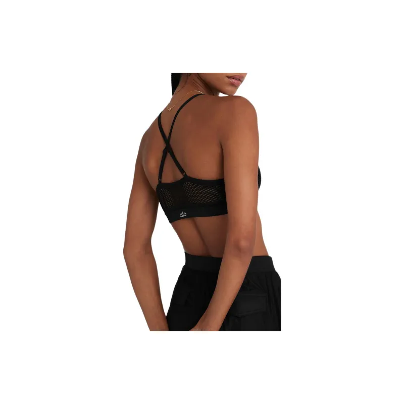 Alo Yoga SEAMLESS OPEN AIR BARELY THERE BRA Bra Women's Black-3