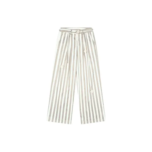 MostwantedLab Suit Trousers Unisex White Gray Stripes