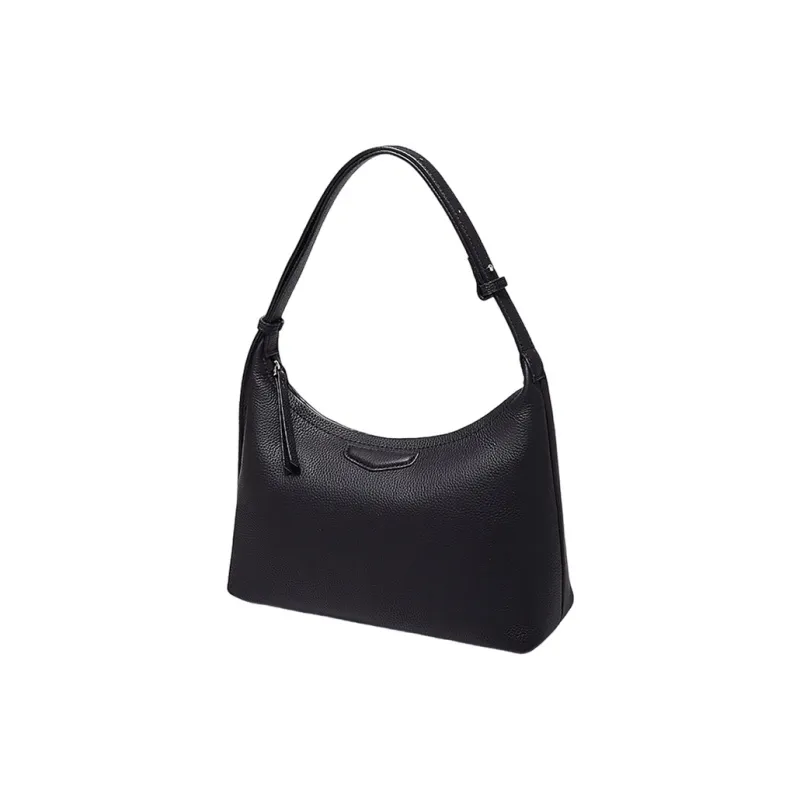 Marino Orlandi Cow Leather Crescent Bag Shoulder Bag Handbag Large Size Women's Brown/Black/White-15