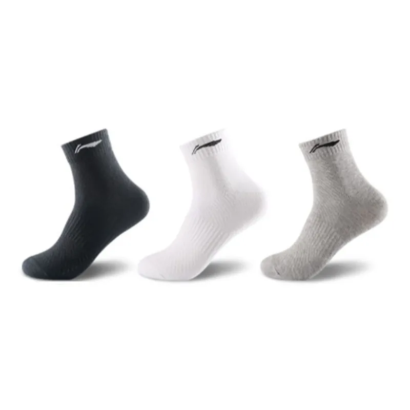 LiNing Mid Calf Socks Unisex 3 Pack-7