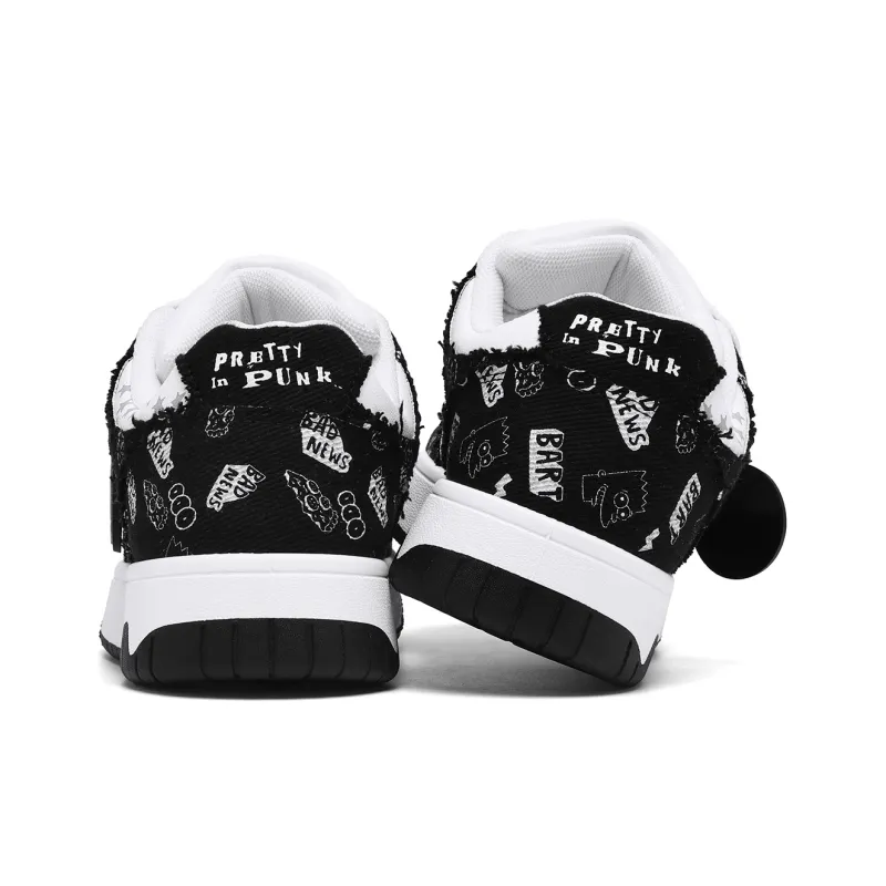 The Simpsons Skateboard Shoes Unisex Low Top Yellow/Beige/Black-6