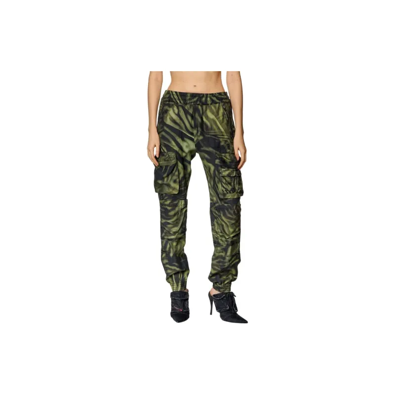 DIESEL P-Mirow Zebra-Camo Printed Cargo Pants-1
