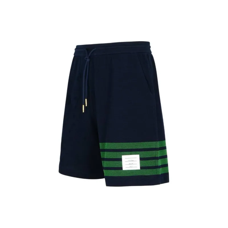 THOM BROWNE 4 Bar Striped Drawstring Track Shorts-2