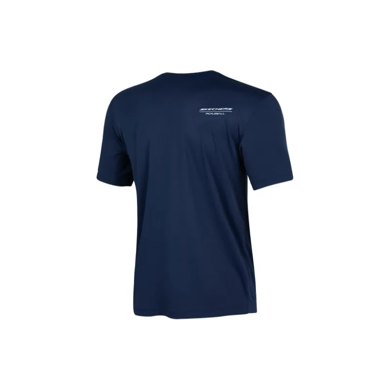 Skechers Basic Sports Series Short-Sleeved Men's Academy Navy-1