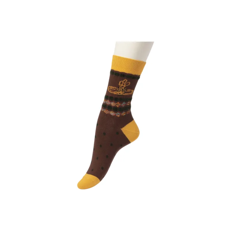 Vivienne Westwood Mid-Calf Socks Women's 1 Pack Brown-1