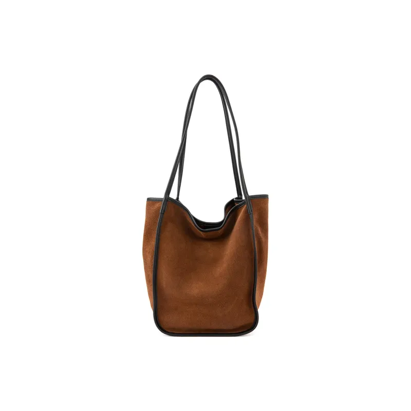 VENOF Cow Leather Tote Bag Shopping Bag Shoulder Bags Medium Size Women's Coffee/Rebrown/Royal Red-11