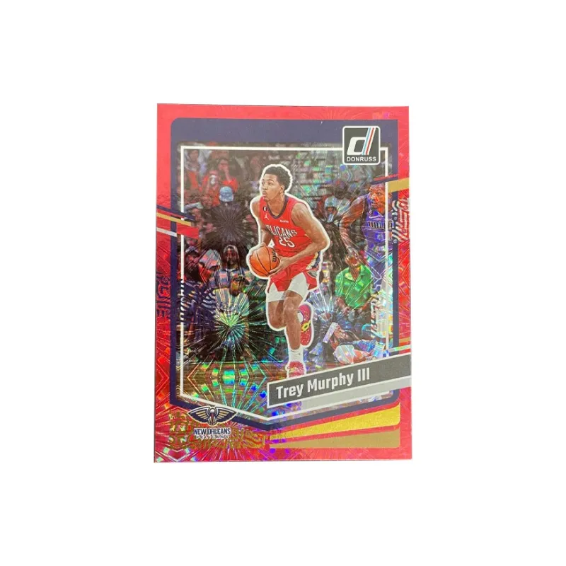 PANINI 2023 24 Durex Pelicans Trey Murphy III 25/88 Red Fireworks Refraction Same Back Star Card Pass Sports Cards 1 Pc-0
