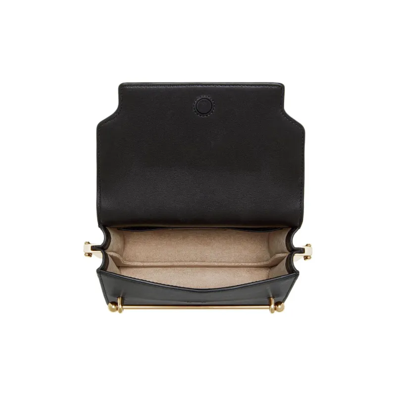 Strathberry Calfskin Shoulder Bag Crossbody Bag Mini Women's Black-3