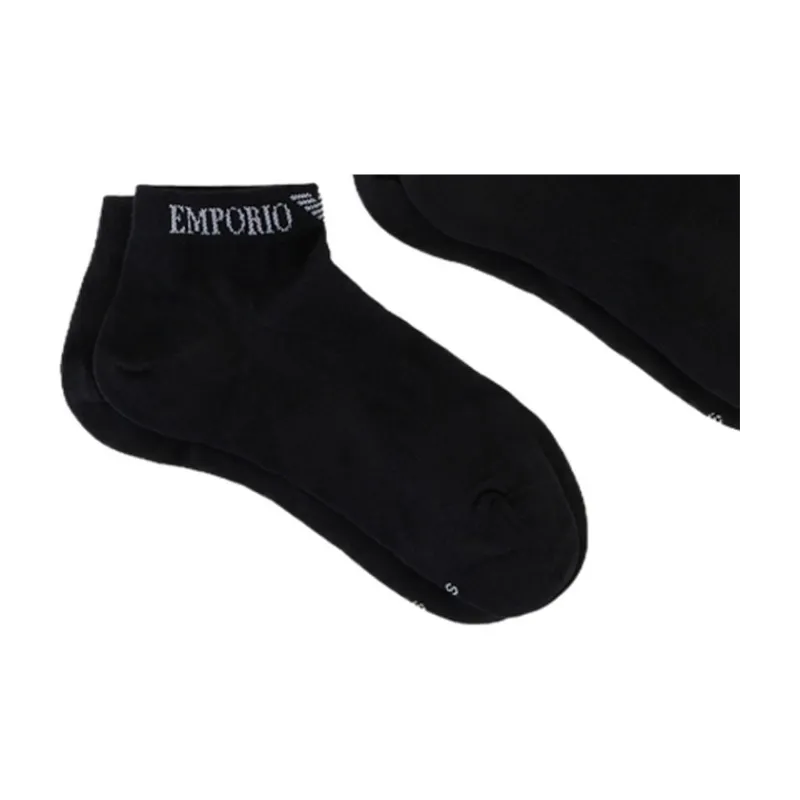 EMPORIO ARMANI SS24 No-Show Socks Men's 3 Pack Black-1