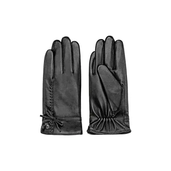 PIERRE CARDIN Sheepskin Gloves Women's Black