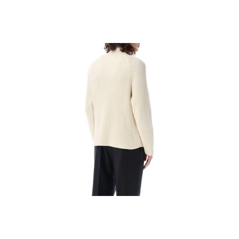 Ami Paris High Neck Ribbed Jumper-3