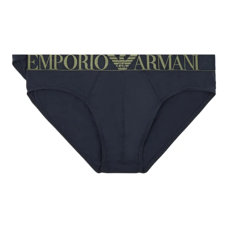 EMPORIO ARMANI Three pack Of Asv Shiny Logoband Organic cotton Briefs-1