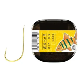 Jiadiaoni Fish Hook High Carbon Manganese Alloy Fishing Barbed Hook 50 Pieces