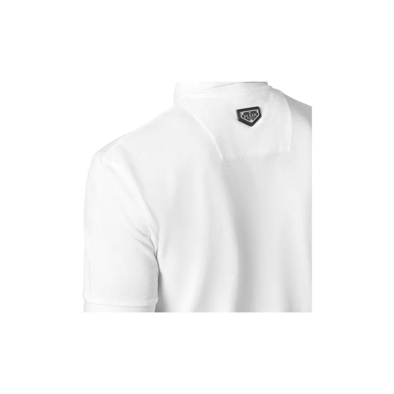 PHILIPP PLEIN Skull&Bones print Cotton Polo Shirt-4
