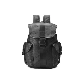 GLORY&CO PVC Backpack Travel Bag Men's Black