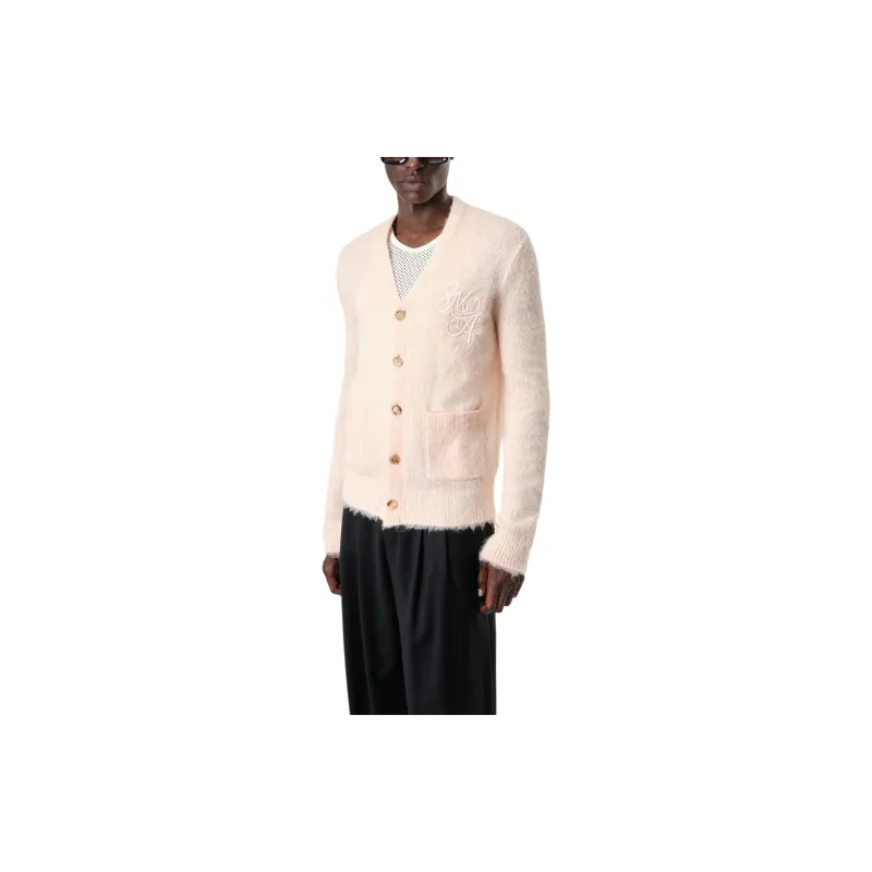 AMIRI Logo Embroidered Button Up Cardigan-1