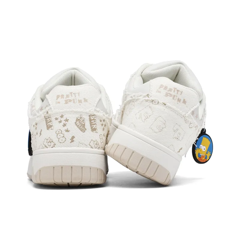 The Simpsons Skateboard Shoes Unisex Low Top Yellow/Beige/Black-13