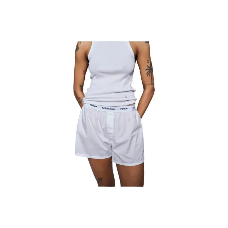 PALACE X Calvin Klein Woven Boxers 2Pk 'Classic White/Black'-3