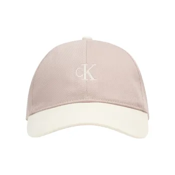 CALVIN KLEIN 100% Cotton Baseball Caps Unisex Mocha Beige
