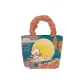 Blooming Flowers and Full Moon Pleated Portable