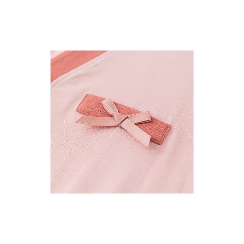 Top Melon Pajama Set Women's Pink Collides With Red-6