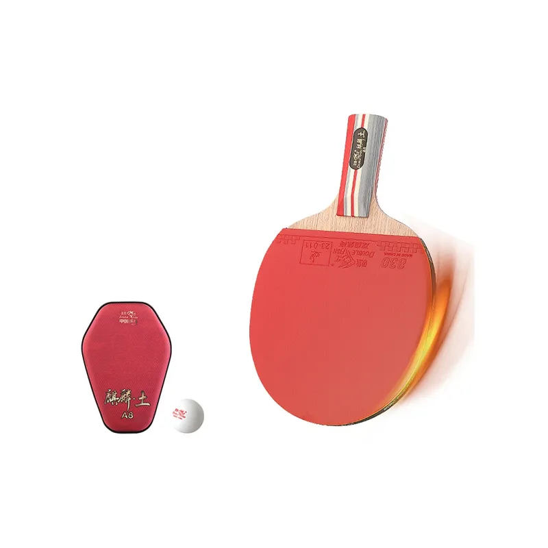 DOUBLEFISH Ping Pong Paddles Unisex All Wood Red-46