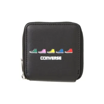 Converse Synthetic Leather Wallet Regular Unisex Black/Beige/Purple