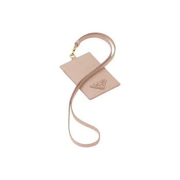 PRADA Saffiano Leather Card Holder Women's Pink Pink