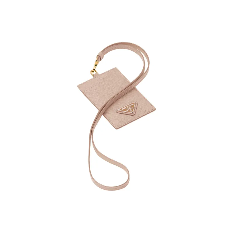 PRADA Saffiano Leather Card Holder Women's Pink Pink-0