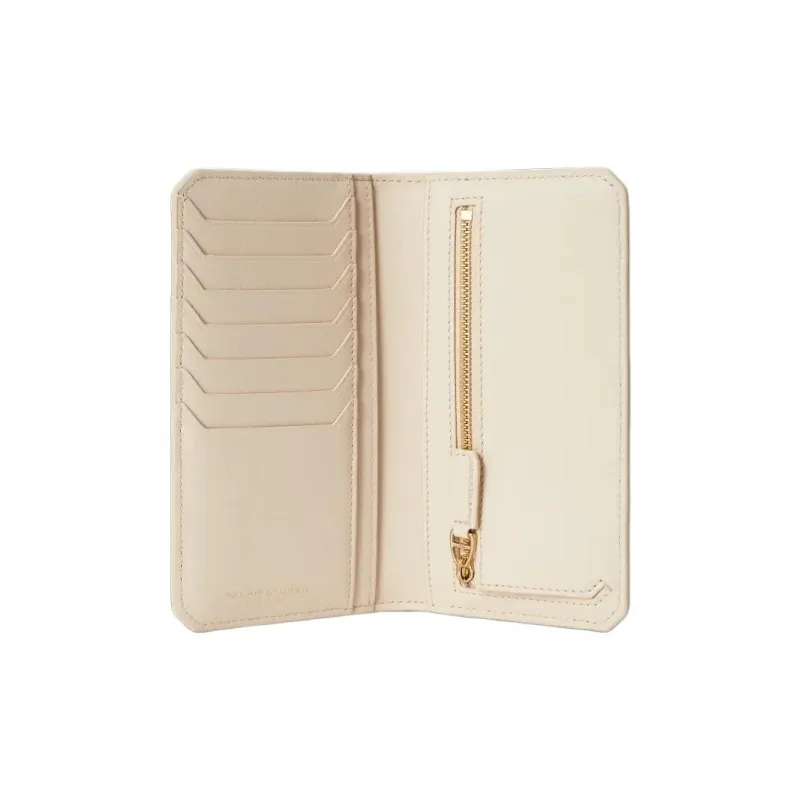 Ralph Lauren Grained Calfskin Wallet Women's Khaki-2