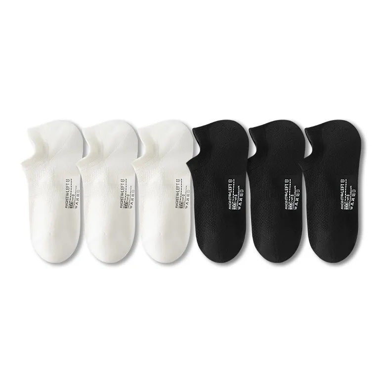 Left Divided By Right Ankle Socks Men's 6 Pack-1