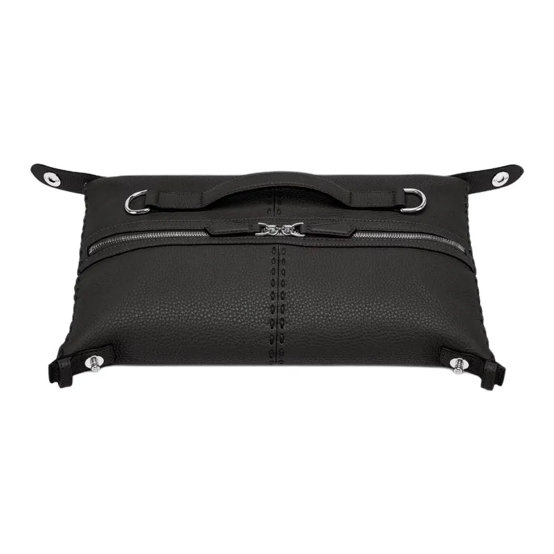 FENDI Calfskin Shoulder Bag Crossbody Bag Small Size Men's Black-4
