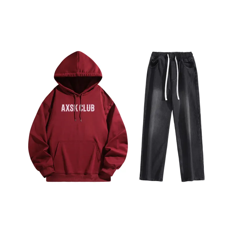 A.X.S.K Sweatshirt Sets Unisex-36