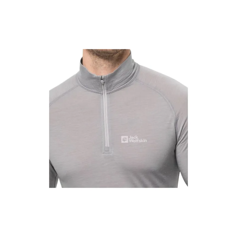 Jack Wolfskin Alpspitze Wool L/s Hz M Undershirts Men's Gray-2