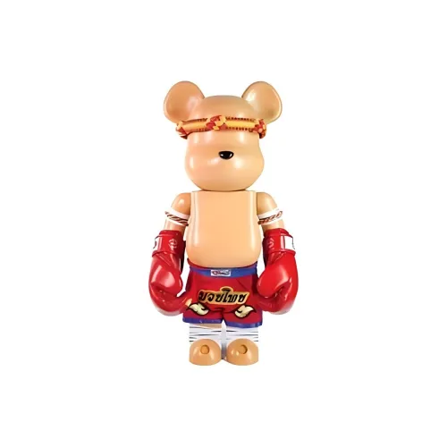 BE@RBRICK 1000% World Wild Tour 3 Muay Thai Red Boxing Gloves Bear Trendy Figures