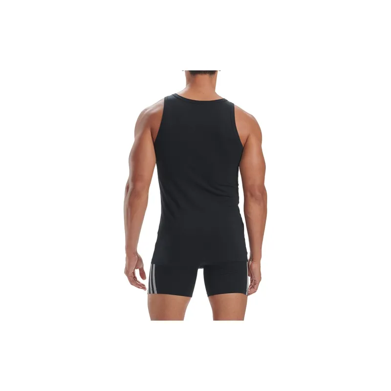 Adidas Solid Color Stretch Slim Fit Crew Neck Men's 2 Pack Black-7