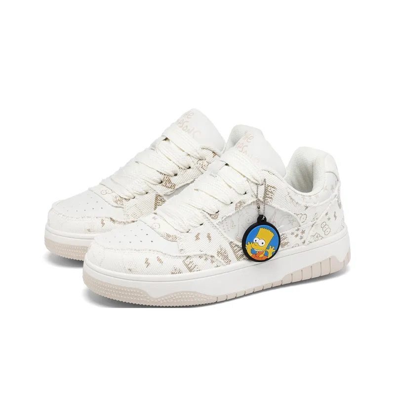 The Simpsons Skateboard Shoes Unisex Low Top Yellow/Beige/Black-10
