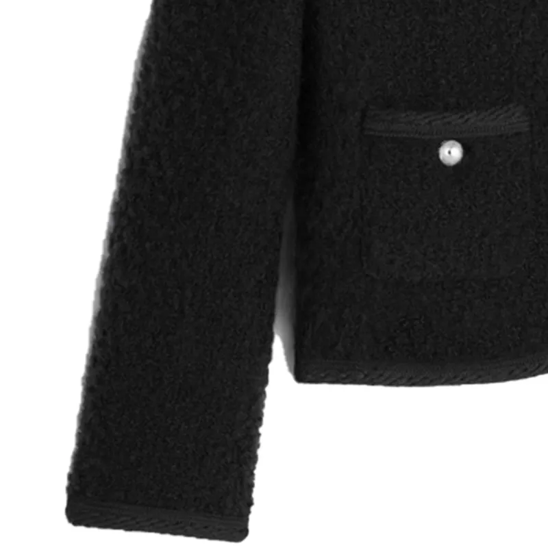 CELINE Buttoned Crewneck Jacket-4
