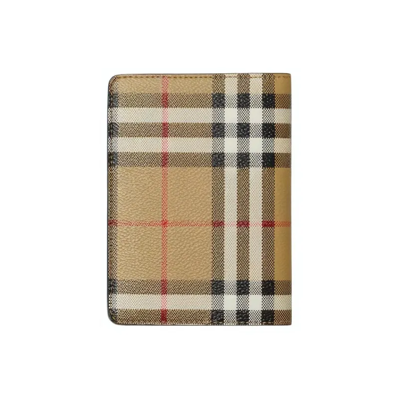 Burberry Polyester Passport Holder Women's Archive Beige-1