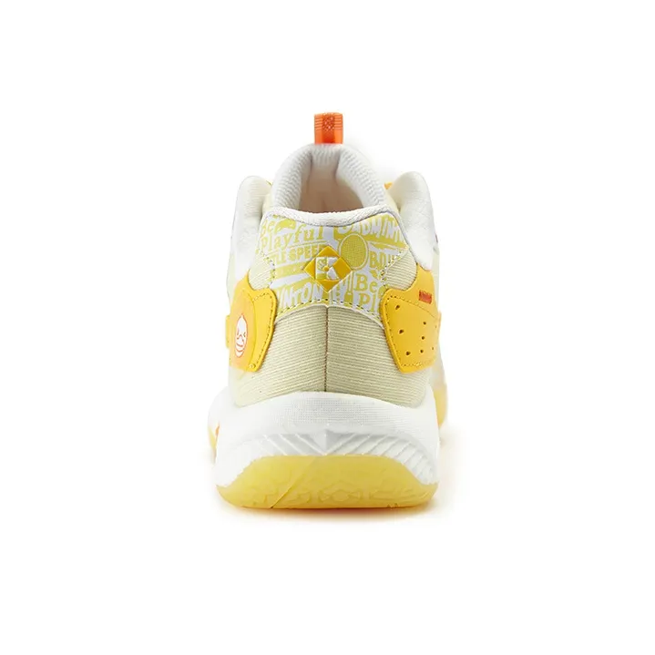 KUMPOO Badminton Shoes Unisex Low Top White/Yellow Color-4