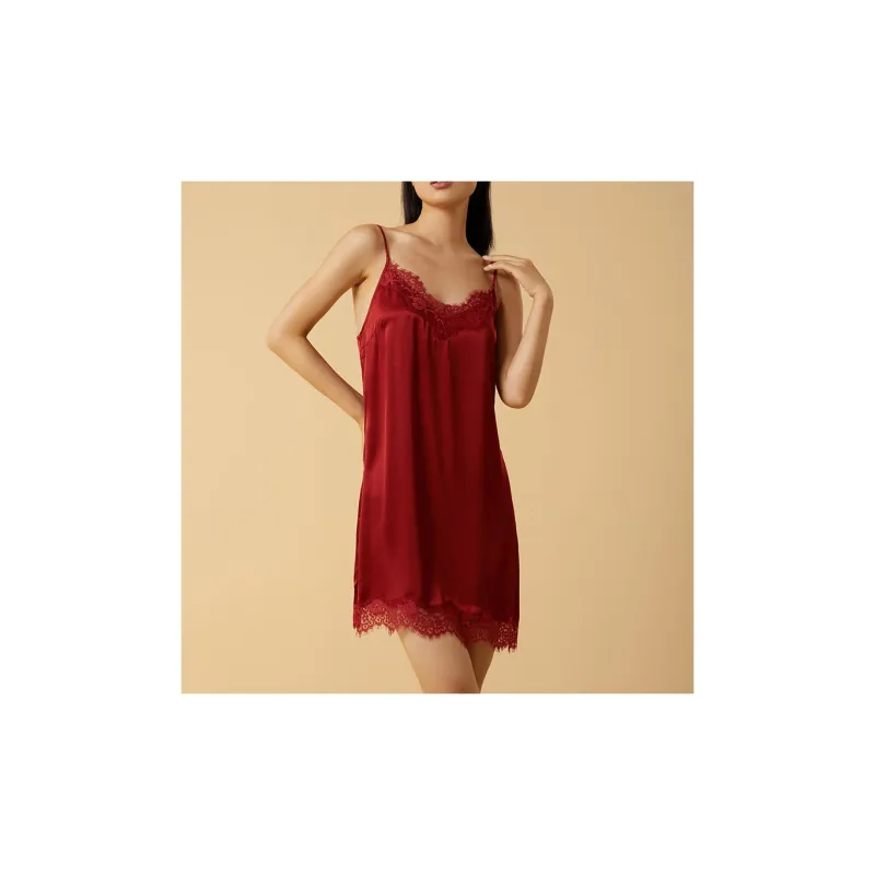 JINSANT Nightgown Women's Caramel Red-3
