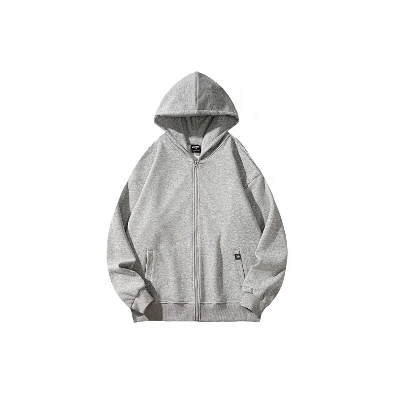 ZMOH Plain Net Series Cardigan Sweatshirt Unisex Couple's-6