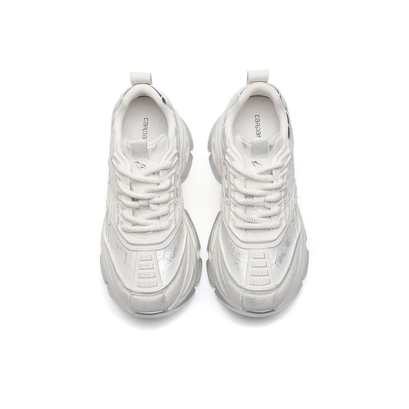 CARDANRO Low-Top Platform Height Increasing 10cm Vintage Chunky Sneakers Women's-3
